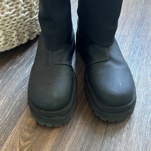 Black Cleia Flatform Neoprene combat boots - Picture 3 of 9